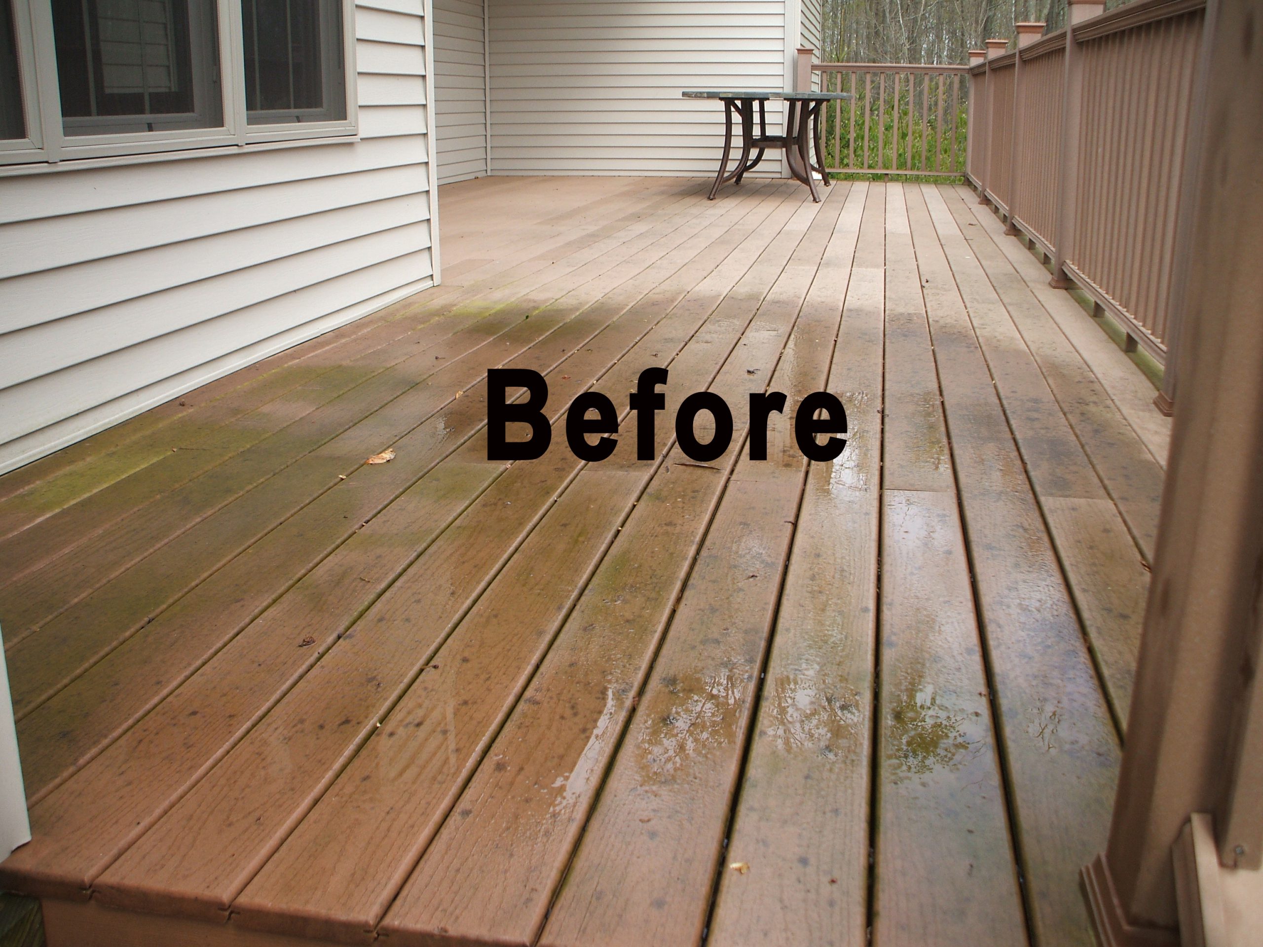 Composite Deck Cleaning Before