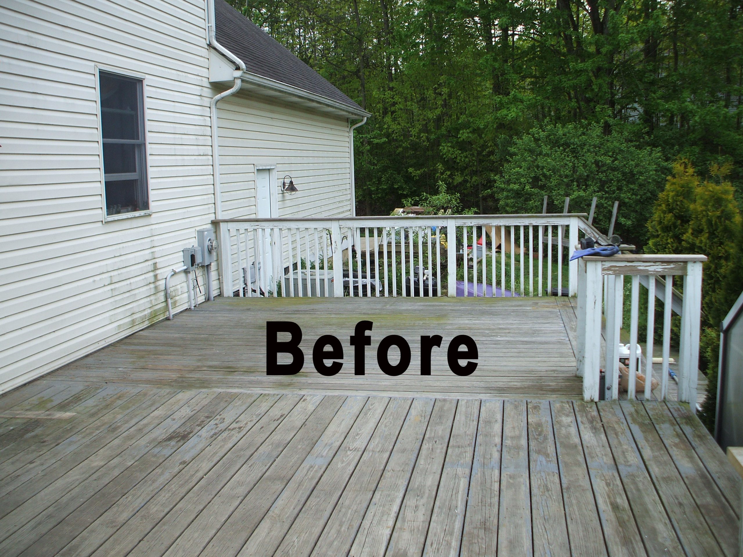 Deck Stripping, Sanding And Staining Before