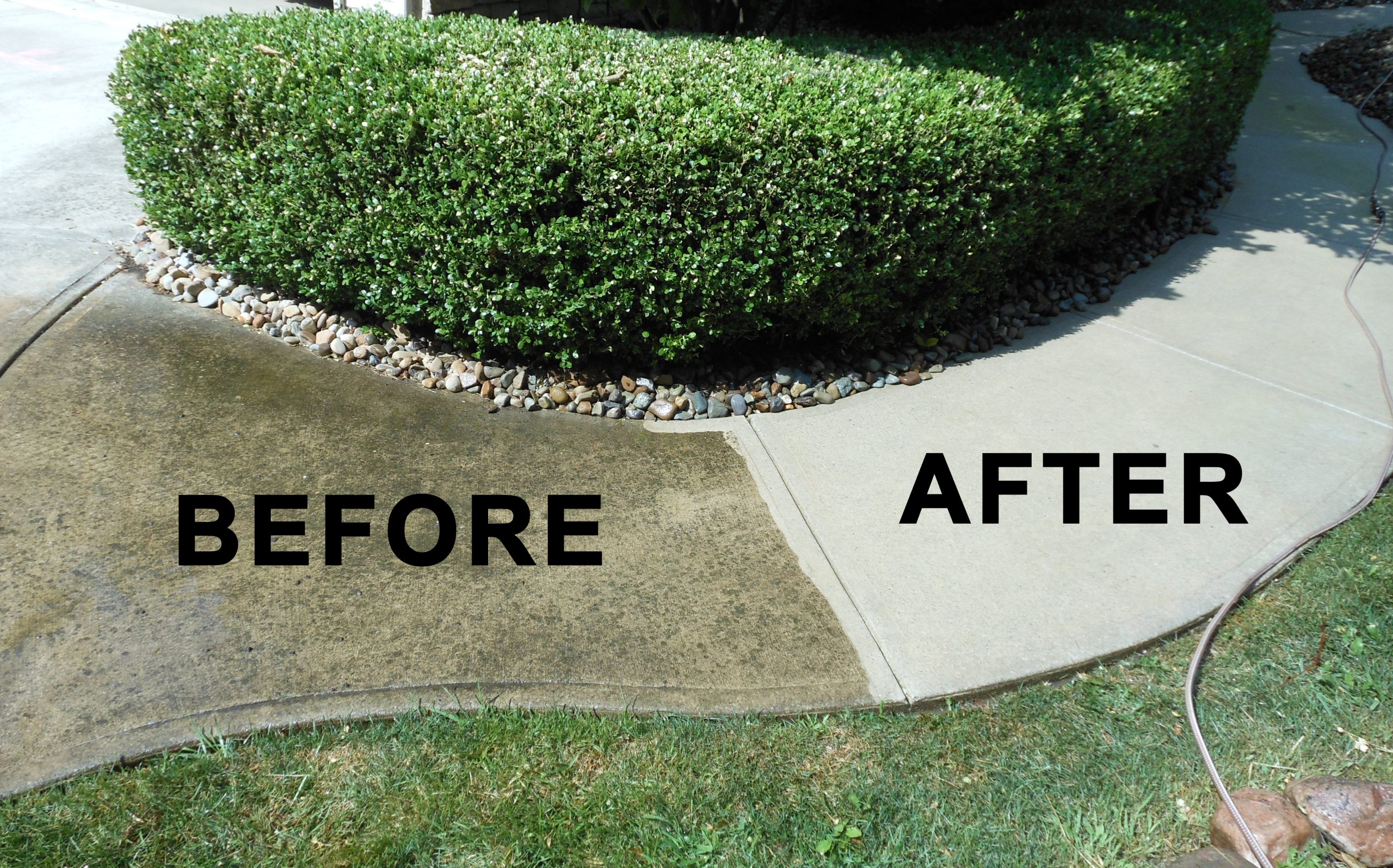 Concrete Washing Before and After
